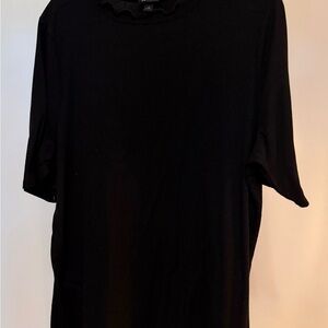 Torrid Black Scalloped Neck Top